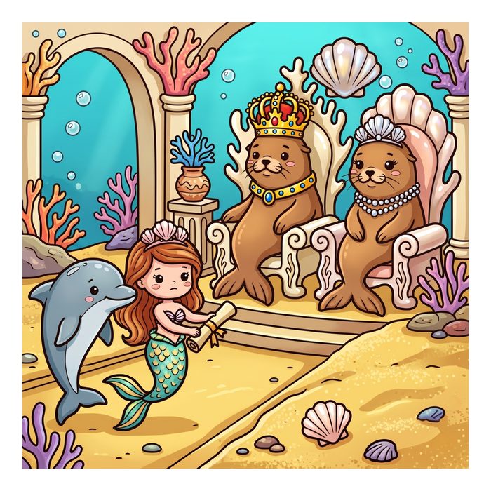 Colored sample page from Ocean Kingdom